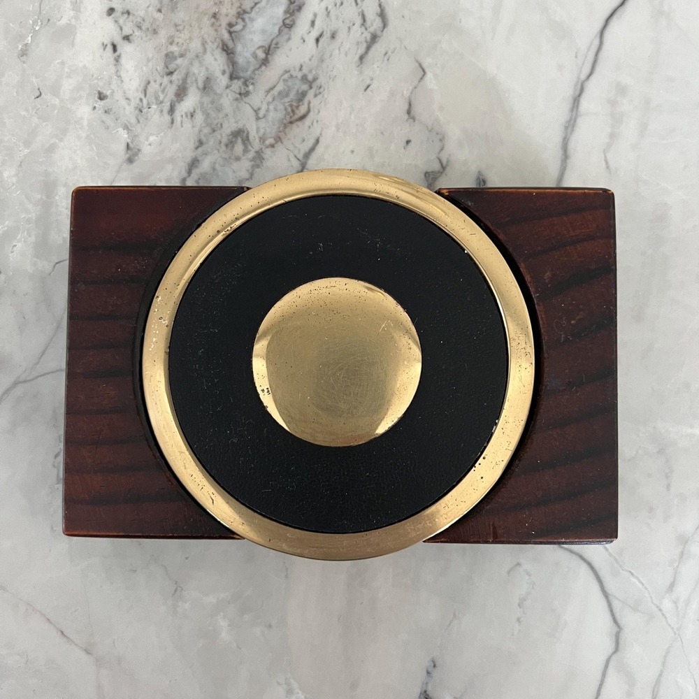 Brass & Leather Coasters